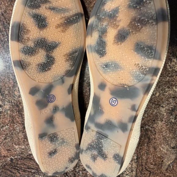 Rothy's Tan Flats with Blue Accents - Picture 5 of 7
